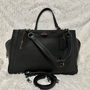 🖤Coach Dreamer Black Leather Satchel with Removable Strap 🖤